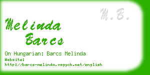 melinda barcs business card